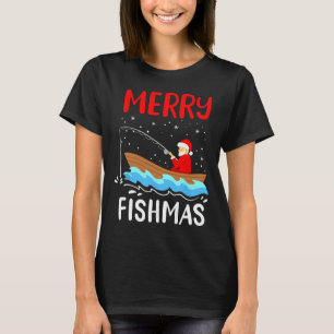 Camiseta Feliz Pez Navidad Divertida Navidad Santa Claus Pe