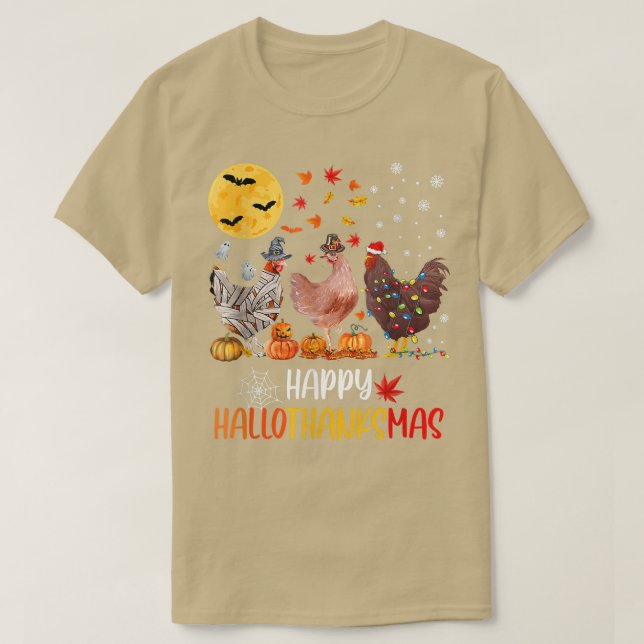 Camiseta Feliz pollo de Hallothankmas (Diseño del anverso)