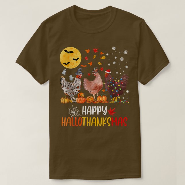 Camiseta Feliz pollo de Hallothankmas (Diseño del anverso)