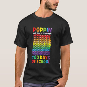 Camiseta Feliz Poppin 100 Días De Escuela Profesor y Estudi