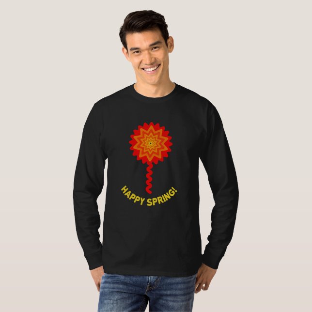 Camiseta Feliz Primavera Larga (Anverso completo)