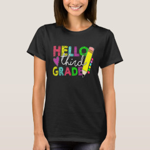 Camiseta Feliz primer día a estudiante de tercer grado