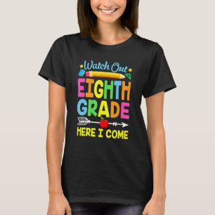 Camiseta Feliz Primer Día Curado Cuidado Octavo Grado Aquí 
