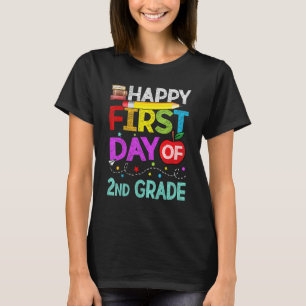 Camiseta Feliz Primer Día De 2do Grado De Vuelta Al Colegio