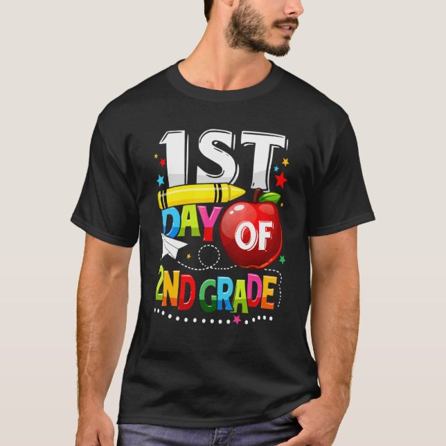 Camiseta Feliz Primer Día De 2do Grado Maestro  De Vuelta A (Anverso)
