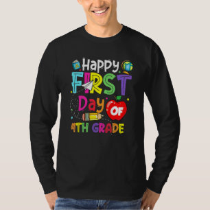 Camiseta Feliz Primer Día De 4to Grado Aquí Vengo Maestro