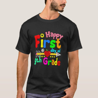 Camiseta Feliz Primer Día De 9º Grado Profesor Estudiante D