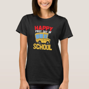 Camiseta Feliz primer día de clase de autobús escolar amari