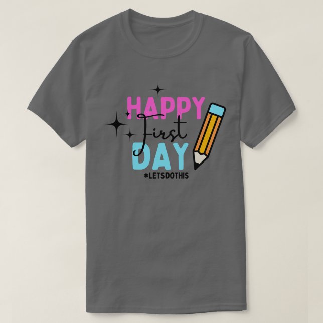 Camiseta Feliz primer día de clases 4 (Diseño del anverso)
