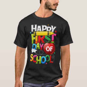 Camiseta Feliz primer día de clases Chicas escolares
