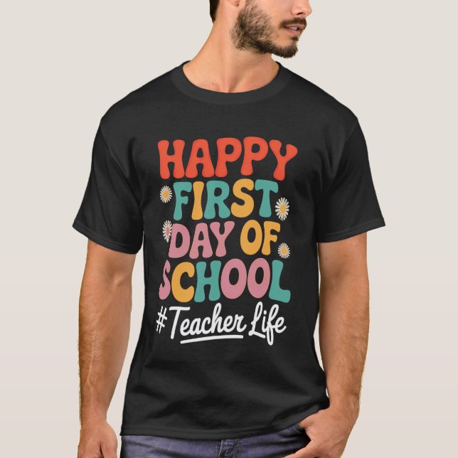 Camiseta Feliz Primer Día de Clases Maestros (Anverso)