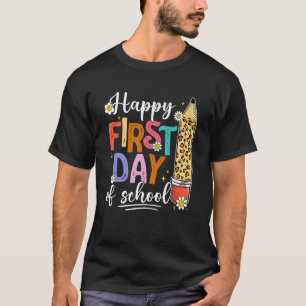Camiseta Feliz primer día de clases, niños Groovy de vuelta