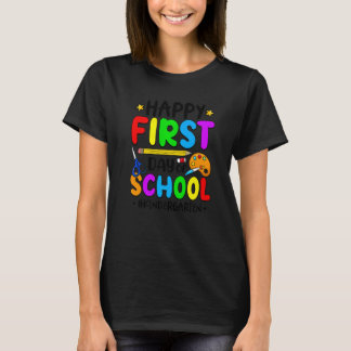 Camiseta Feliz Primer Día De Colegio Equipo De Kinder Profe