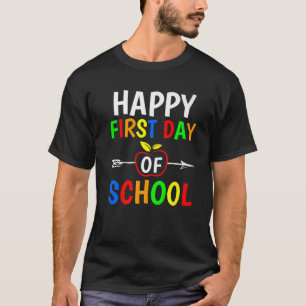 Camiseta Feliz Primer Día De Diseño Escolar Para Profesores