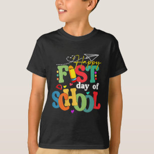 Camiseta Feliz Primer Día De Escuela De Vuelta A La Escuela