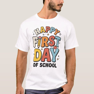 Camiseta Feliz Primer Día de Escuela Lindo De vuelta a la E