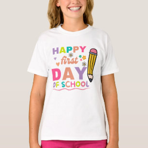 Camiseta Feliz Primer Día de Escuela, Maestro de E