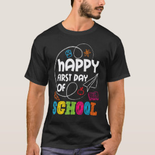 Camiseta Feliz Primer Día De Escuela Maestro Estudiante Jar