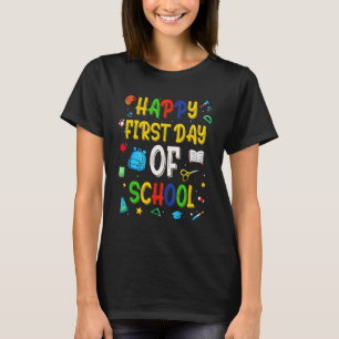 Camiseta Feliz Primer Día De Escuela Maestros Alumnos De Re