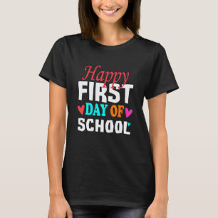 Camiseta Feliz Primer Día De Escuela  Maestros Estudiantes 
