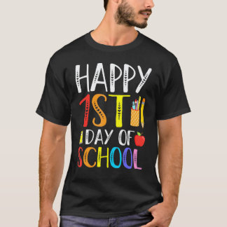 Camiseta Feliz Primer Día de Escuela Maestros Estudiantes P