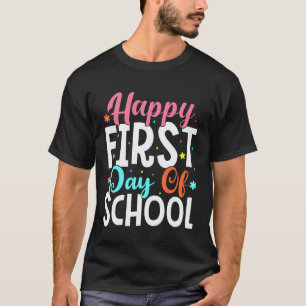 Camiseta Feliz Primer Día De Escuela Niños Lindos Profesor