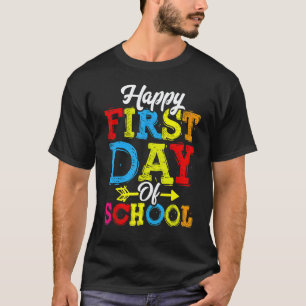 Camiseta Feliz Primer Día De Escuela Profesor Alumnos