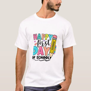 Camiseta Feliz Primer Día de Escuela Regreso a la Escuela