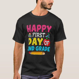 Camiseta Feliz Primer Día De Estudiante De Segundo Grado De