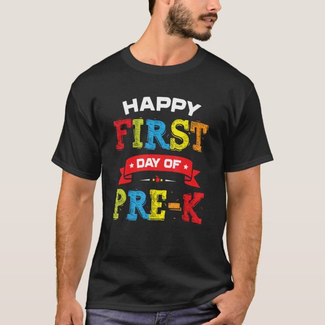 Camiseta Feliz Primer Día De Estudiantes De Camisas Preuniv (Anverso)