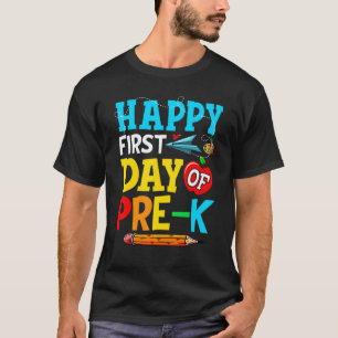 Camiseta Feliz Primer Día De Estudiantes De Preescolar De V