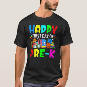 Camiseta Feliz Primer Día De Estudiantes De Preescolar De V