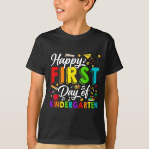 Camiseta Feliz Primer Día De Jardín De Infantes De Vuelta A