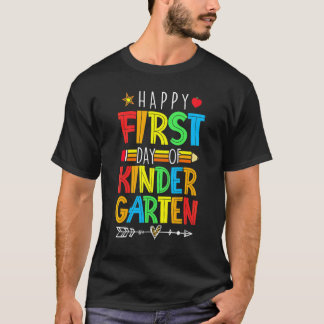 Camiseta Feliz Primer Día De Jardín De Infantes Maestro De