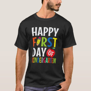 Camiseta Feliz Primer Día De Jardín De Infantes Maestro Div