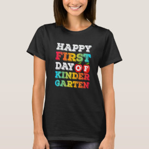 Camiseta Feliz Primer Día De Jardín De Infantes Maestro Est