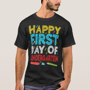 Camiseta Feliz Primer Día De Jardín De Infantes Maestro Est
