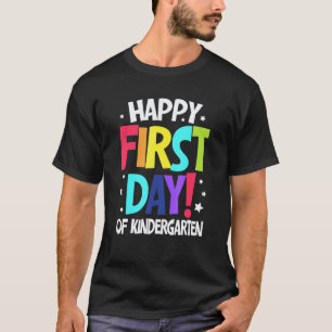 Camiseta Feliz Primer Día De Jardín De Infantes Maestros De