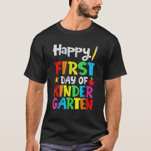 Camiseta Feliz Primer Día De Kindergarten Maestro De Regres