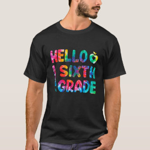 Camiseta Feliz Primer Día De La Escuela Color De Tintes De