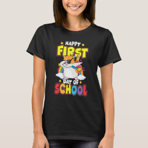 Camiseta Feliz Primer Día De La Escuela Dabbing Hamster De 