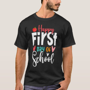 Camiseta Feliz Primer Día De La Escuela Divertidos Estudian
