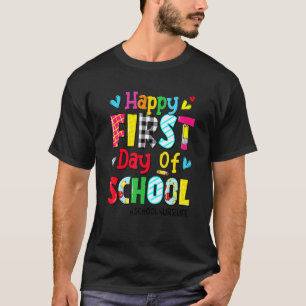 Camiseta Feliz Primer Día De La Escuela Enfermera Vida De R