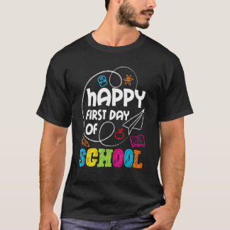 Camiseta Feliz Primer Día De La Escuela Estudiantil