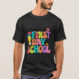 Camiseta Feliz Primer Día De La Escuela Graciosa Bienvenida