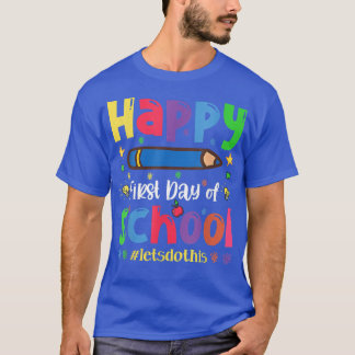 Camiseta Feliz Primer Día De La Escuela Gracioso De Regresa