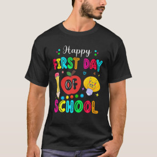 Camiseta Feliz Primer Día De La Escuela Gracioso De Volver