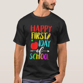 Camiseta Feliz Primer Día De La Escuela Gracioso Profesor D