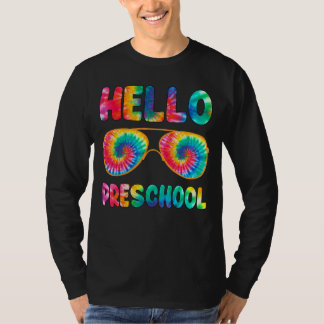 Camiseta Feliz Primer Día De La Escuela Hola Preescolar Tye