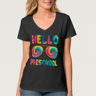 Camiseta Feliz Primer Día De La Escuela Hola Preescolar Tye